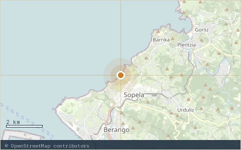Location map: Playa de Barinatxe, Sopela.