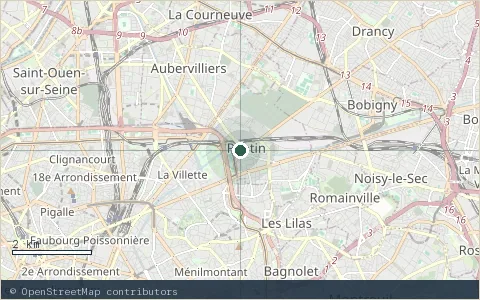 Location map: Sand Fabrik, Pantin + Roger Le Gall, Paris.