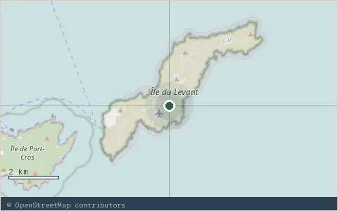Location map: Héliopolis, Île du Levant.