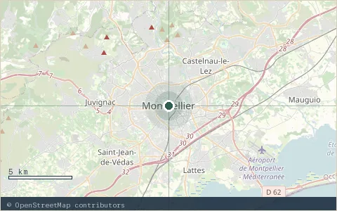 Location map: Club du Soleil, Montpellier.