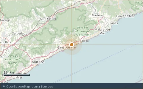 Location map: Madrigueres, Vinyeta, Savinosa, Sa Boadella.