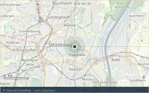 Location map: Bains Municipaux, Strasbourg.