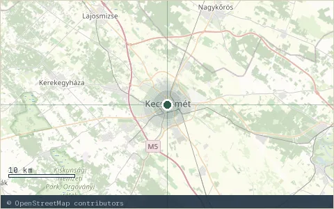 Location map: Kecskemét, Hungary.