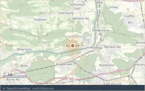 Location map: Heliosport Aargau (HESPA), Auenstein.