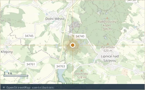 Location map: rekreační středisko, Lipnice.