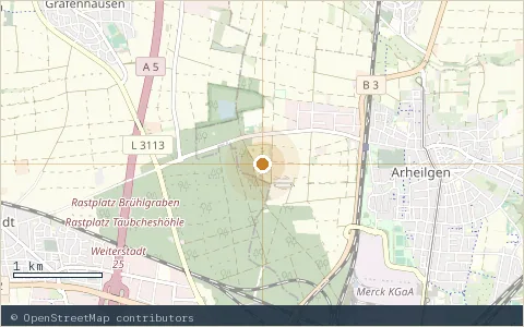 Location map: ORPLID Darmstadt, Darmstadt.