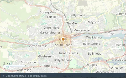 Location map: Cork.