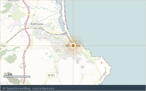 Location map: Wicklow.