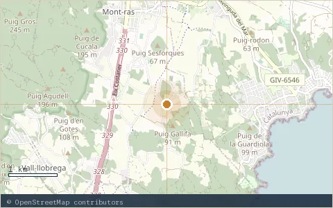 Location map: Relax-Nat, Mont-ras, Girona.