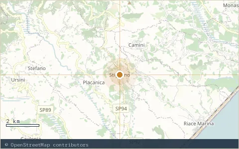Location map: Stignano, Calabria.