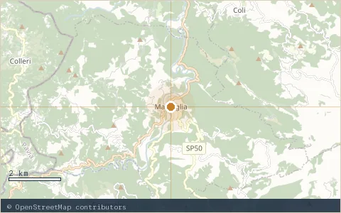 Location map: Secchiello Selvaggio sul Trebbia, Marsaglia (PC).
