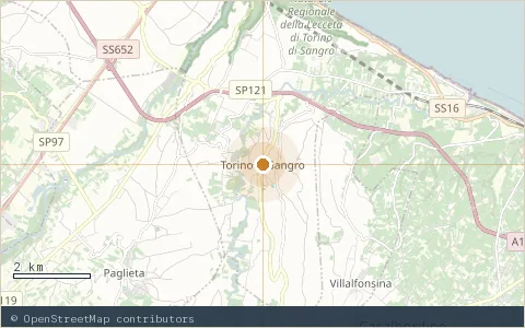 Location map: Spiaggia Naturista Lido Punta Le Morge, Torino di Sangro (CH).