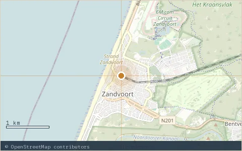 Location map: Zandvoort aan Zee.
