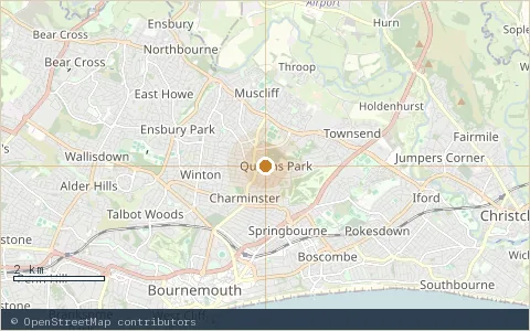 Location map: Bournemouth.