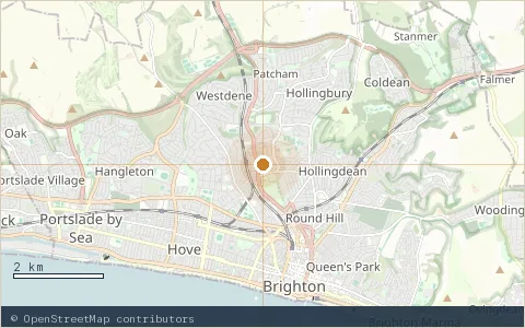 Location map: Brighton & Hove.