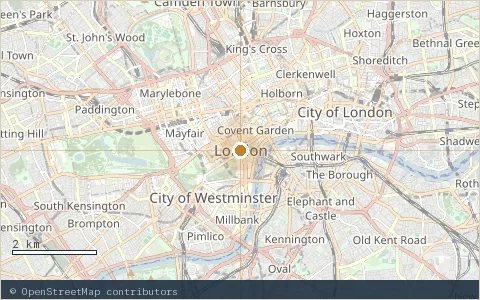 Location map: London.