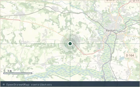 Location map: Allaire, Morbihan, Brittany.