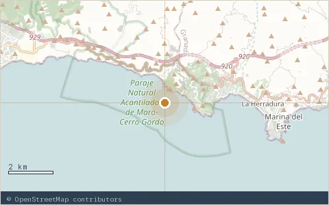 Location map: Cantarriján — four dates.