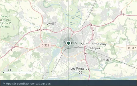 Location map: Angers.