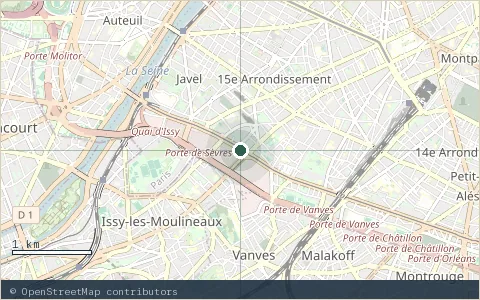 Location map: Porte de Versailles, Paris.